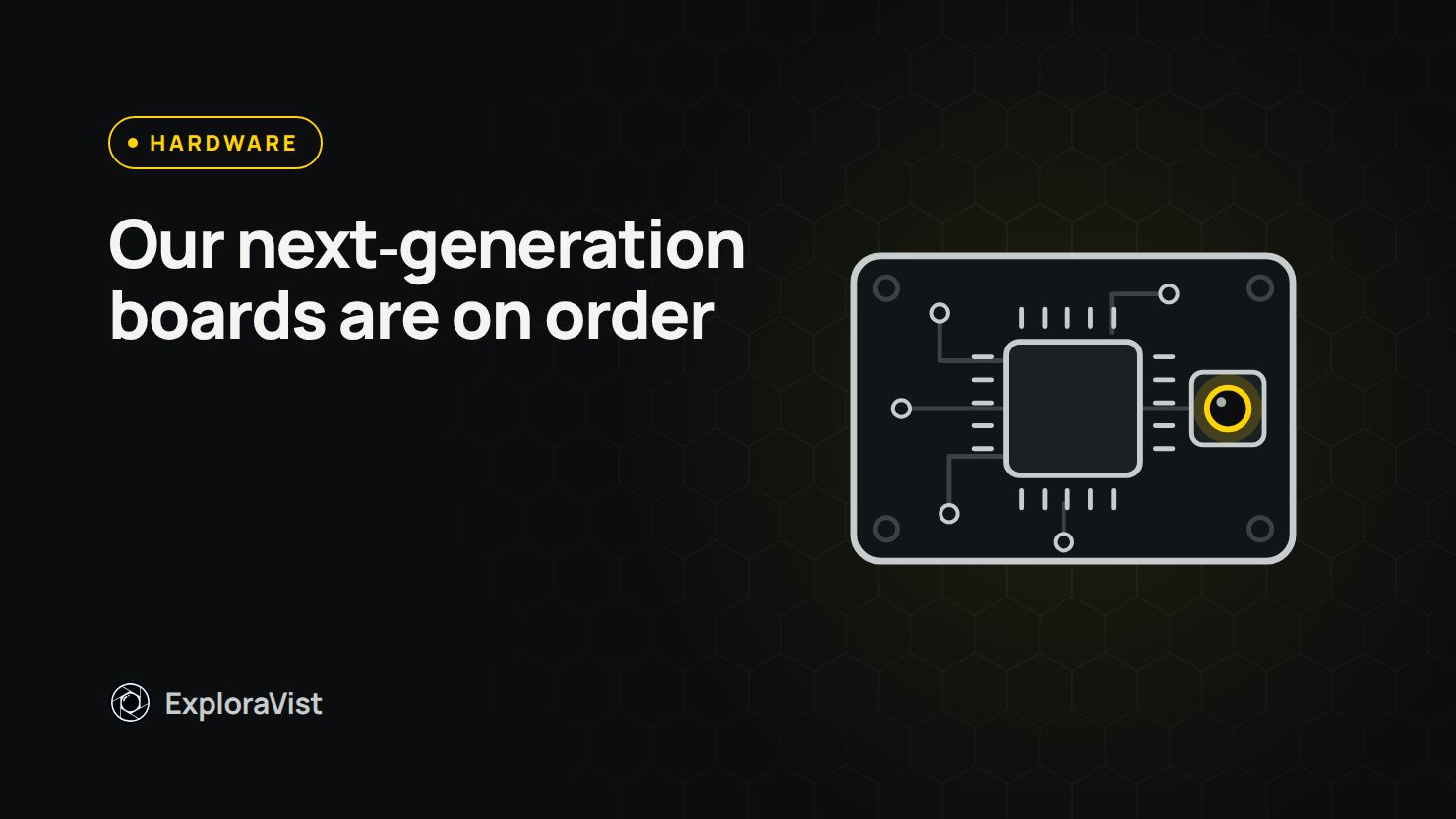 Cover image: A new development device, with an illustration of a circuit board in yellow on black.