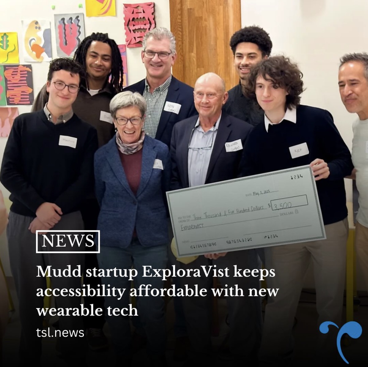 The Student Life news graphic featuring the ExploraVist team and supporters